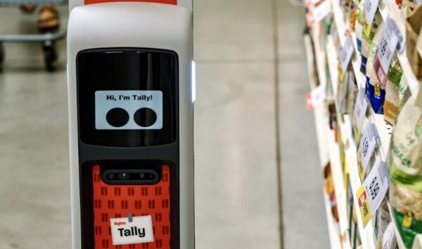 Close up of Tally robot